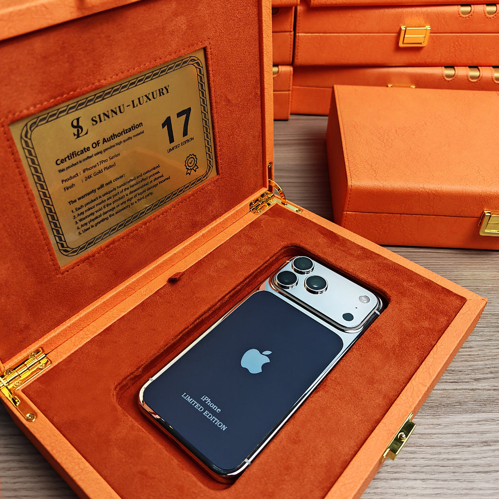 Platinum Blue Special Edition iPhone 18 Pro Max / 18 Pro / 17 Pro Max / 17 Pro — SINNU LUXURY