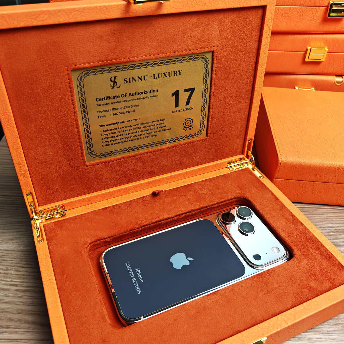 Platinum Blue Special Edition iPhone 18 Pro Max / 18 Pro / 17 Pro Max / 17 Pro — SINNU LUXURY