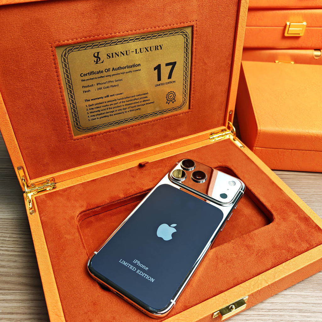 Platinum Blue Special Edition iPhone 18 Pro Max / 18 Pro / 17 Pro Max / 17 Pro — SINNU LUXURY