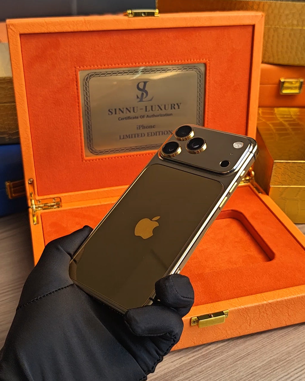 Gold iPhone 18 Pro Max / 18 Pro / 17 Pro Max / 17 Pro — 24K Gold Limited Edition | SINNU LUXURY
