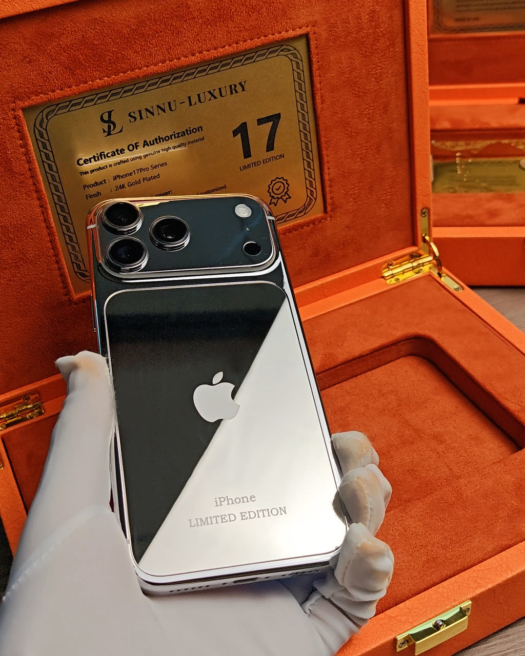 Platinum Limited Edition iPhone 18 Pro Max / 18 Pro / 17 Pro Max / 17 Pro — SINNU LUXURY