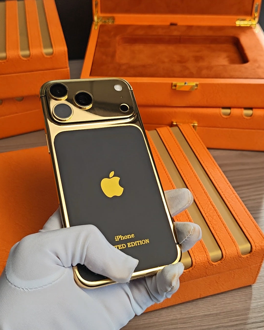 Royal Black 24K Gold iPhone 18 Pro Max / 18 Pro / 17 Pro Max / 17 Pro — SINNU LUXURY Limited Edition