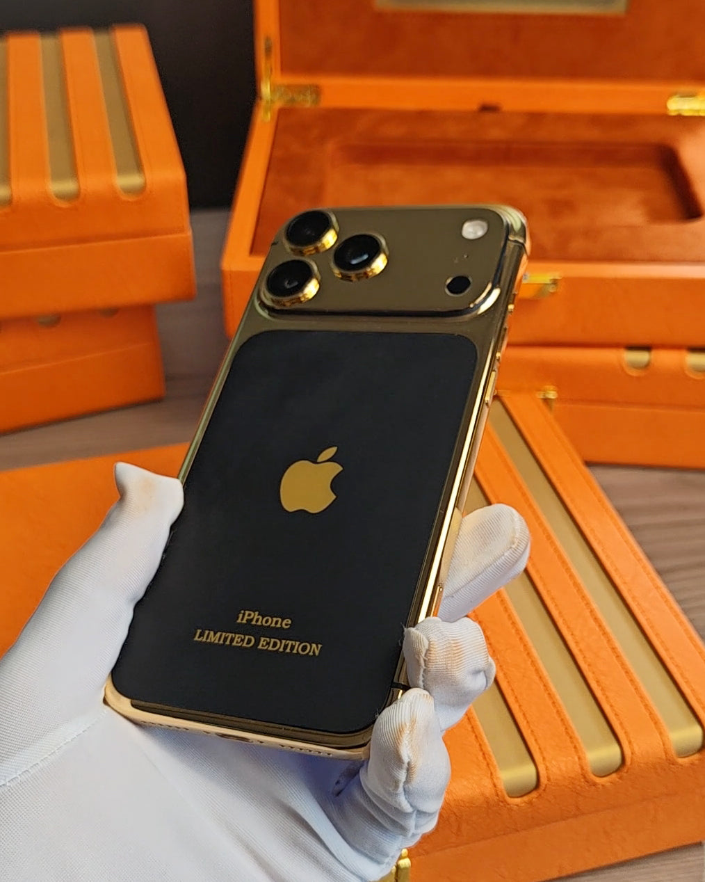 Royal Black 24K Gold iPhone 18 Pro Max / 18 Pro / 17 Pro Max / 17 Pro — SINNU LUXURY Limited Edition