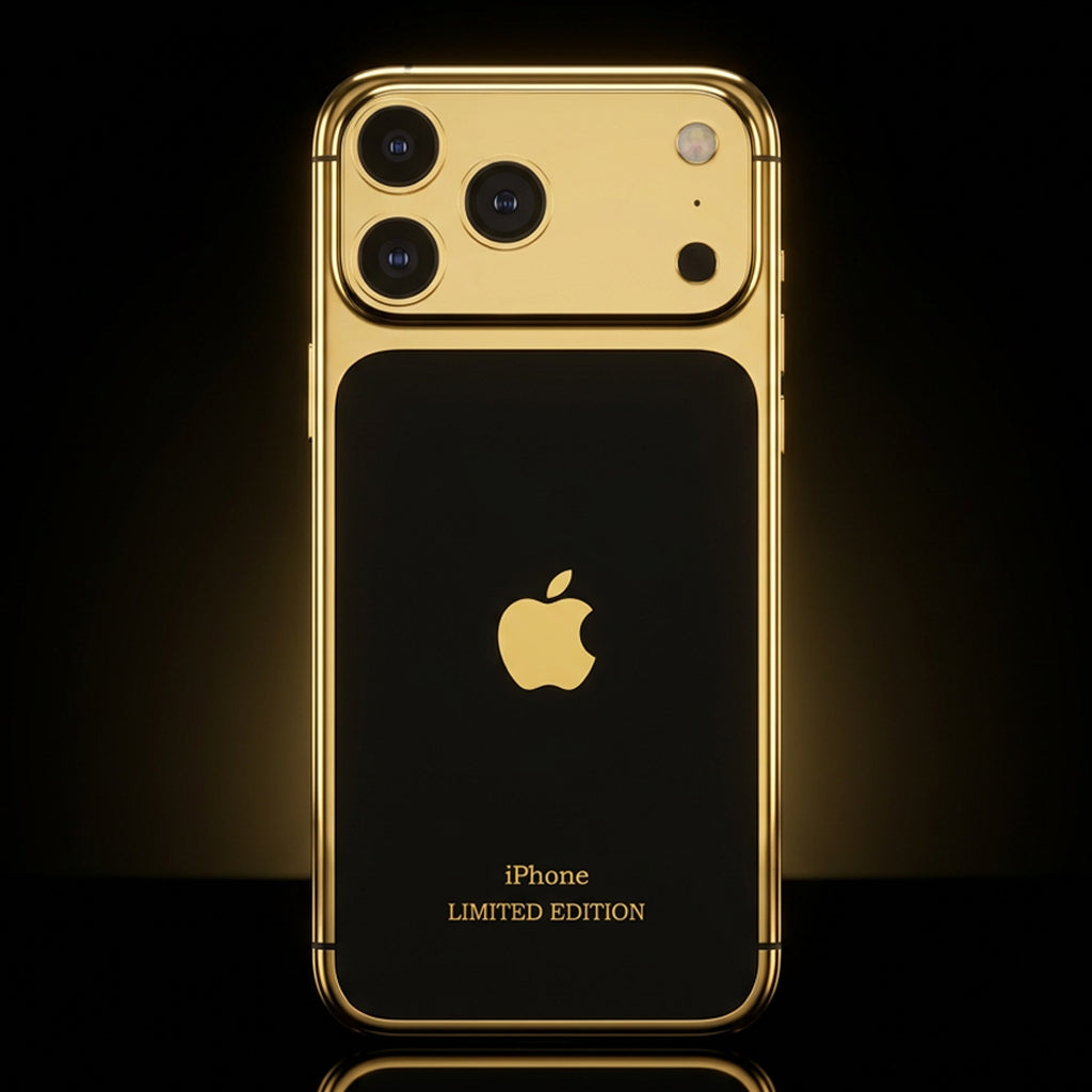 Royal Black 24K Gold iPhone 18 Pro Max / 18 Pro / 17 Pro Max / 17 Pro — SINNU LUXURY Limited Edition