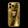 Cheetah Diamond Inlay 24K Gold iPhone 18 Pro Max / 18 Pro / 17 Pro Max / 17 Pro — SINNU LUXURY Limited Edition